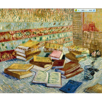 Still Life Oil Painting of Books